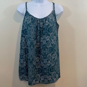 Merona Paisley & Floral Sleeveless Flowy Shirt  Size XL